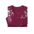 thumbnail image 2 of Woman Within Plus Size Waffle Thermal V-Neck Tee, 2 of 6