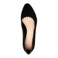 thumbnail image 3 of CHARTER CLUB Womens Black Perforated And Scalloped Topline Wandaa Almond Toe Wedge Slip On Leather Dress Pumps Shoes 6.5 M, 3 of 4