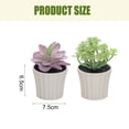 thumbnail image 2 of 2 uds mini combinación suculenta en maceta pequeños adornos creativos plantas de plástico verde artificial, 2 of 5