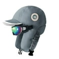 thumbnail image 2 of Njoeus Unisex Trapper Hat Warm Winter Bomber Hat with Ear Flap Windproof Ride Hats for Women Men Baseball Ski Cap with Goggles, 2 of 3