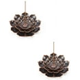 thumbnail image 1 of Porte-encens en Laiton, Brûleur d'Encens en Forme de Lotus et Porte-Encens en Cône, 1 of 2