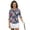 Colorful Tropical Hibiscus, variant on Binienty Patriotic Women Sport Cloth Golf Tennis Shirts 3/4 Sleeve Sport Shirts Soft and Comfortable Lightweight with Collar Shirt Fit Plain for Golf,Tennis,Running,Gym