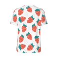 thumbnail image 3 of Rocae Strawberries for Breathable Men's Baseball T-Shirt Fashionable Casual Baseball Jersey, Moisture-wicking Sportswear Small, 3 of 9