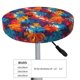 thumbnail image 4 of Disketp Colorful Hawaii Palms Funda Redonda para Taburete, Funda de Cojín para Silla de Bar Suave y Elástica-13 inch, 4 of 7