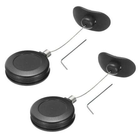 Uxcell Retractable Security Cable Lock,Remote Control Arc Terminal Lock,for TV,Hardware Cable Lock 2Set Black 35.43"