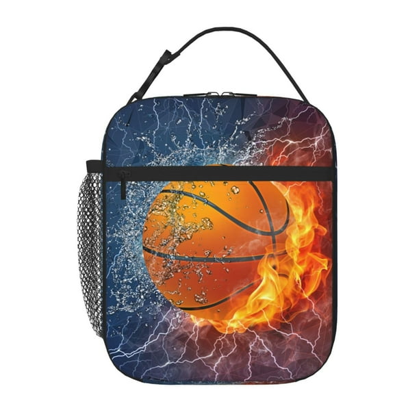 Fiambrera YIJIUWKIS con aislamiento de baloncesto, 26 x 21 x 11 cm