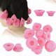 thumbnail image 2 of Paquete de 40 rizadores de pelo de silicona rosa, regalo para ella para peinar el cabello con calor sin esfuerzo JAMW Sencillez, 2 of 5
