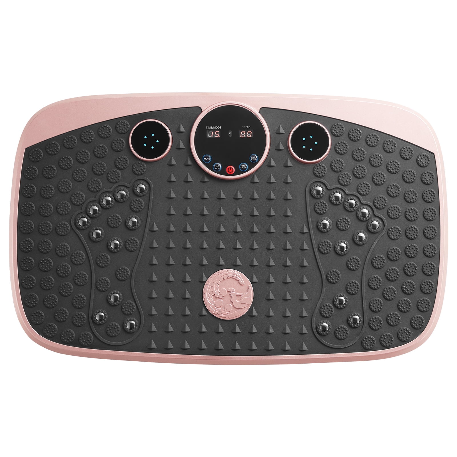 KFFKFF Vibration Plate Exercise Machine with Magnetic Acupoints for Lymphatic Support and Fitness, Home Workout Equipment with Resistance Bands for Men and Women, Pink
