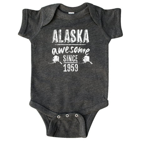 

Inktastic Alaska Awesome Since 1959 Gift Baby Boy or Baby Girl Bodysuit