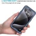 thumbnail image 4 of Phone 15 Pro Case, IP68 Waterproof Dustproof Shockproof Case with Built-in Screen Protector, Full Body Protective Heavy Duty Phone Cover for iPhone 15 Pro - 6.1 inch (Black/Clear), 4 of 13
