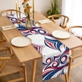 250th Anniversary Dining Table Runner, Abstract Swirls Stars ...