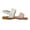 White Multi, variant on bebe Leatherette Fashion Glitter Flat Sandals, Black (Toddler Girl's)