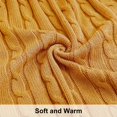 thumbnail image 3 of Flxxie Soft Cotton Cable Knitted Blanket Simple yet Quality Look, Twin 60" x 80", Turmeric, 3 of 5