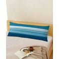 thumbnail image 5 of Blue White Ombre Body Pillow Cover 20 x 54 Inch Decorative Pillow Cover Modern Gradient Abstract Aesthetic Lumbar Pillowcase Seasonal Rectangle Cushion Case for Couch Sofa Bed Living Room, 5 of 7