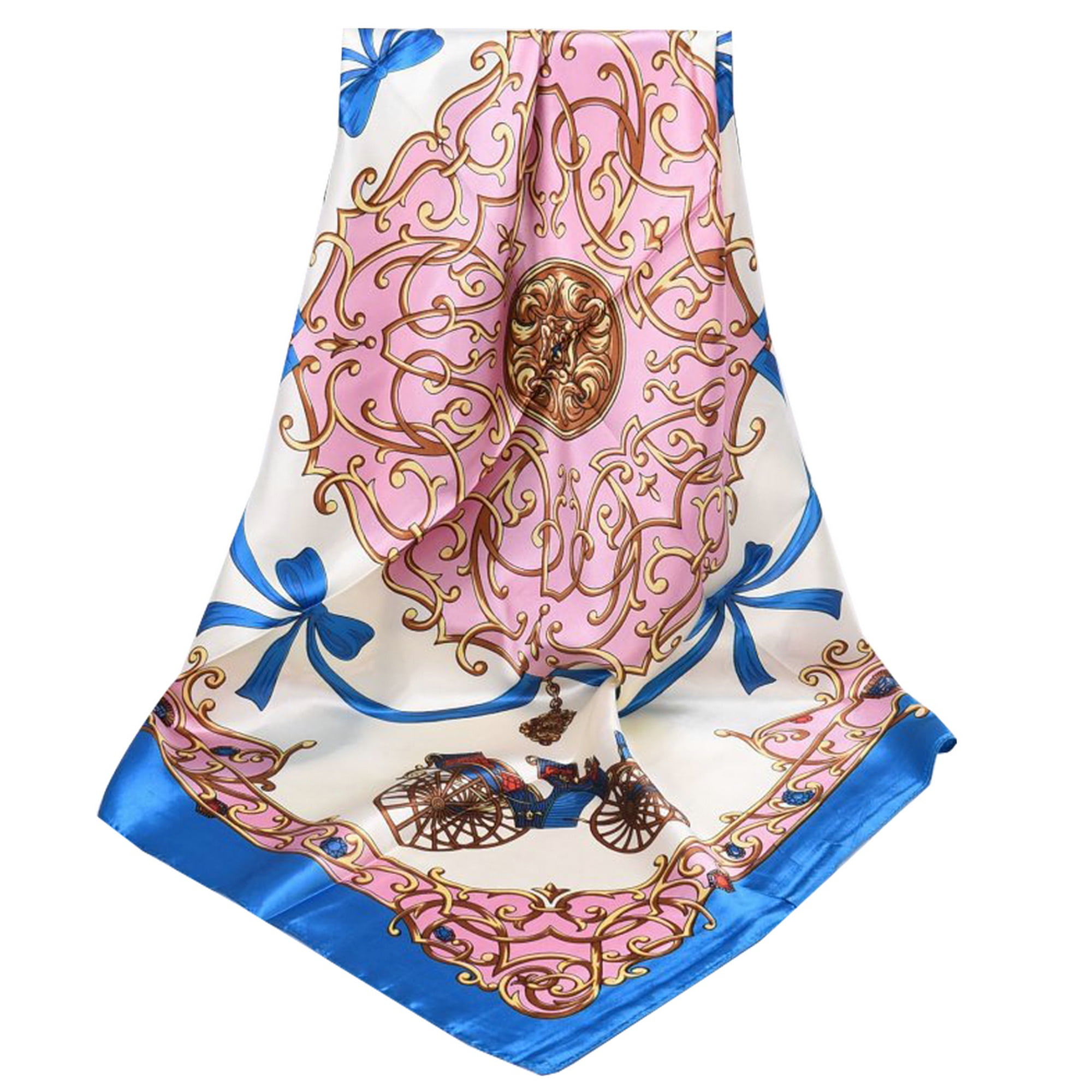Women Fashion Hijab Scarf Harness Print Soft Satin Head Neck Shawl Wraps 90*90cm