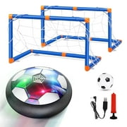 Hot Bee Hover Soccer Ball Set with 2 Goals, LED Rechargeable Indoor/Outdoor Games Toys for Kids Boy Girls