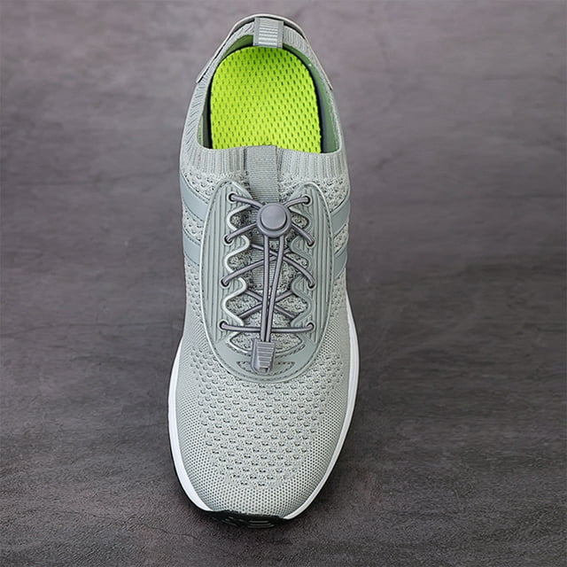maskred 2 Paires de Lacets Importés avec Élasticité Longue Durée pour Chaussures Lacets avec Élasticité Solide Gris