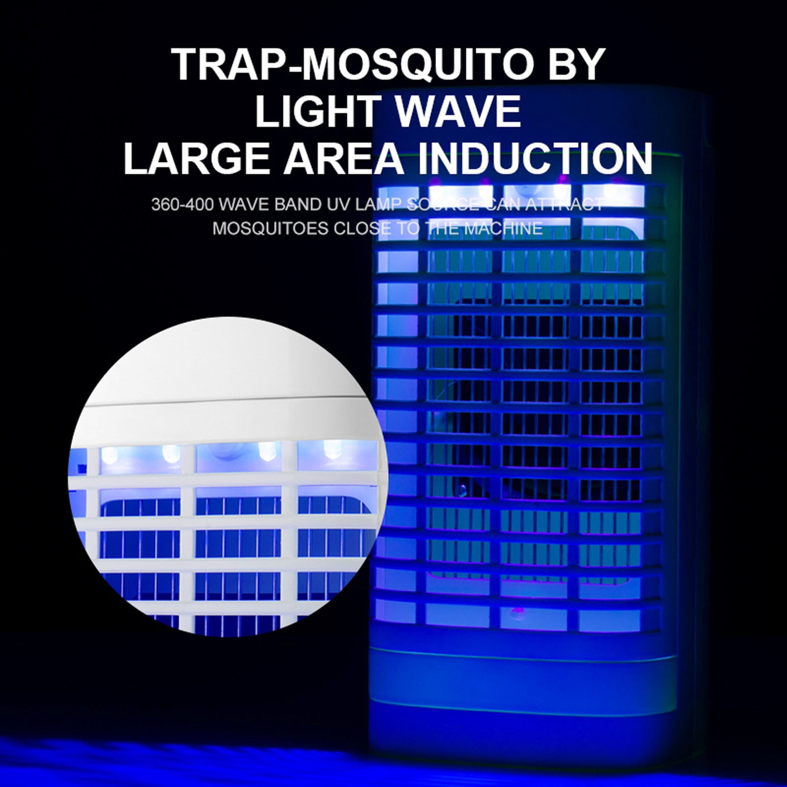 Camkey Bug Zapper Black Hanging Electronic Insect Killer With Mosquito lamp for Indoor Home Bedroom, Kitchen, Office
