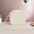 thumbnail image 5 of Unique Bargains 1 Pc Portable Square Shaped Makeup Bag for Travel White PU, 5 of 6