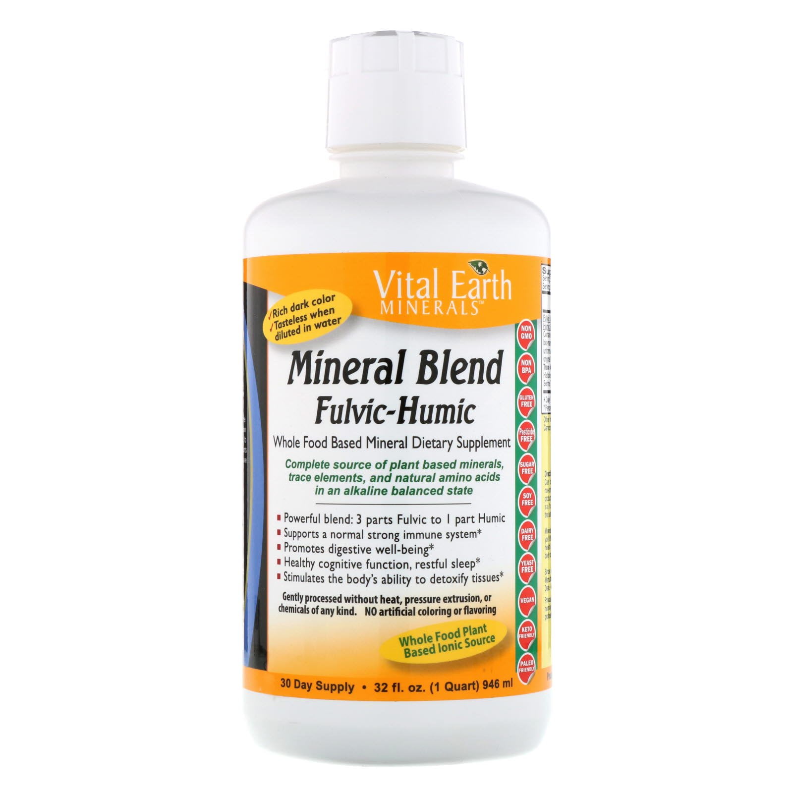 Vital Earth Minerals Mineral Blend FulvicHumic 32 fl oz 946 ml