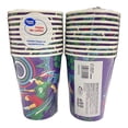 thumbnail image 3 of Vasos de cartón Great Value diseño mundial azul 10 piezas, 3 of 4