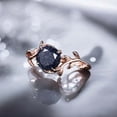 thumbnail image 2 of KANISHKAGEMS&JEWELS 5MM / 2Ct Night Galaxy Sandstone Engagement Ring Nature Inspired Women Jewelry Blue Gemstone Promise Ring Holiday Gift For Lover, 2 of 4