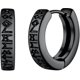 thumbnail image 1 of Norse Viking Runes Hoop Earrings For Men Women 12mm Huggie Hoops Aaa G, 1 of 5