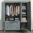thumbnail image 4 of Grain Wood Furniture Greenport 3-Door Wardrobe, Brushed Grey, 4 of 7