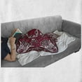 thumbnail image 6 of Mandala Soft Flannel Fleece Throw Blanket, Maroon Universe and Microcosm with Effects Locus Print, Cozy Plush for Indoor and Outdoor Use, 70" x 90", Red, by Ambesonne, 6 of 6