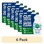 (6 pack) Seventh Generation Dish Soap Liquid, Free & Clear, 19 fl oz