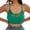Green, variant on Mesh Crop Top Fashionable Hollow Out Push Up Bra Comfortable Breathable Underwear Thin Bra, Size M