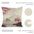 thumbnail image 4 of pink tree mountain river Linen toss pillowcase decoration pillowcase gifting preferred 18x18 inch cushion cover 2 sets sofa pillowcase sofa bedroom living room car, 4 of 8