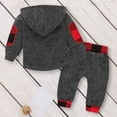 thumbnail image 4 of Mikilon Casual Hooded Sweatshirts Sets for Kids 3 Months-2 YearsThicken Warm Sets with Long Sleeve Tops Elastic Wasit Pants, 4 of 9