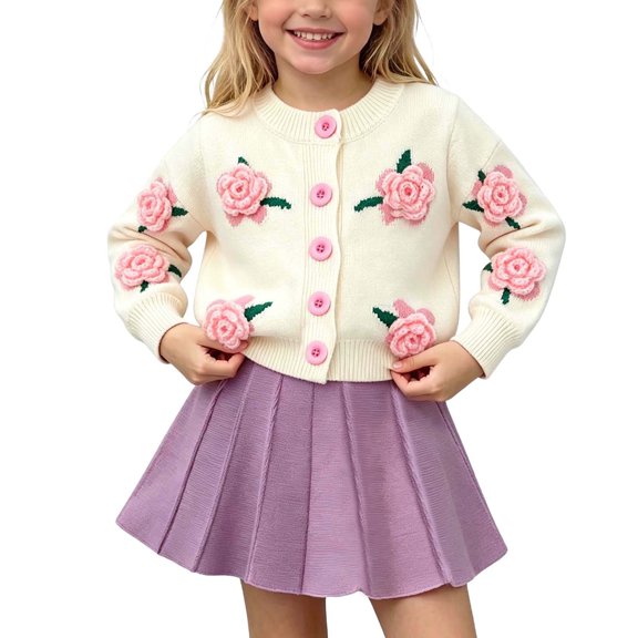 Amidoa Girls 2 Piece Outfits Fall Winter Clothes Solid Color Long Sleeve Top and Casual Pants Kids Clothing Sets Size White 2-3 Years
