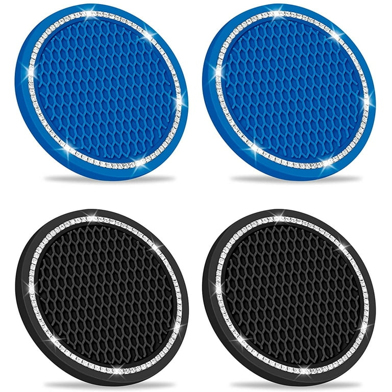  Car Coasters for Cup Holders, SHANSHUI 2 Pack Universal Auto  Bling Car Accessories Cup Holder Car Coasters Interior Accessories for Most  Cars (Back / 2PCS) : Automotive