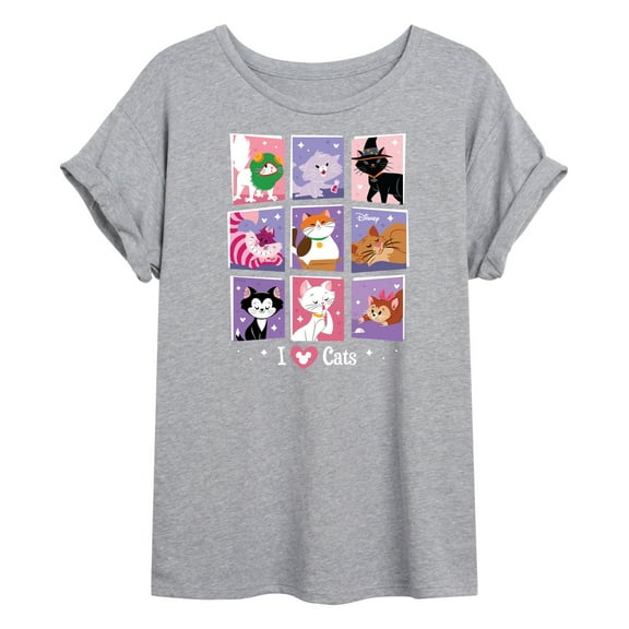 Disney Classics - Cats & Dogs - Grid Of Assorted Cats  - Women's Oversized T-Shirt