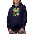 thumbnail image 2 of Hip Hip Hooray It's the 100th Day of Kindergarten, Navy Blue Hooded Sweatshirt or Hoodie, 3XL, 2 of 5