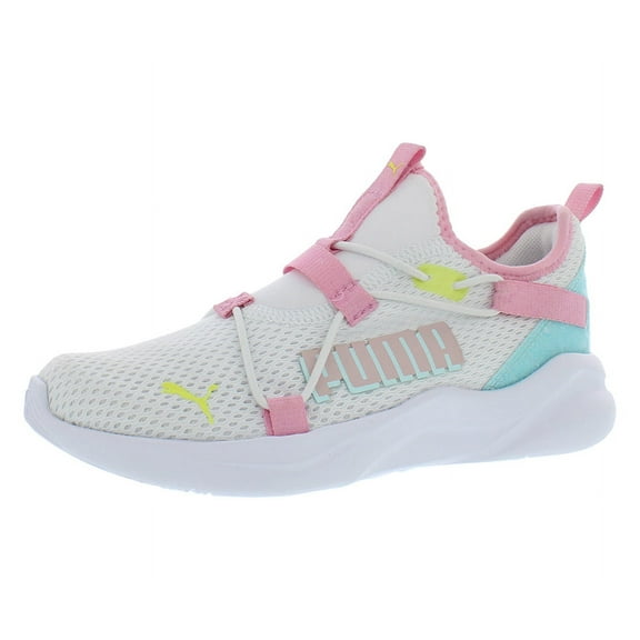 Puma Rift Slip On Pop Glitch Girls Shoes Size 11.5, Color: White/Pink