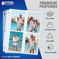 thumbnail image 5 of Better Office Products 1.18 x 9.53 Binder Refill Sheets, Holds 3.5 x 5 Photos (100 Pack), 5 of 6