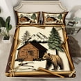 thumbnail image 2 of Castle Fairy Brown Bear 4pcs Bed Sheets,Lodge Cabin King Sheets,Tree Branches Super Cozy Sheet Set,Luxury Animal Bedroom Decor, 2 of 7