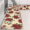 thumbnail image 2 of Kitchen Rugs Sets Of 2,Multicolor Christmas Floral Pattern Anti Fatigue Kitchen Mat Rugs Non Slip Washable,Decorative Kitchen Floor Mats for Kitchen,Sink,Laundry,17"X47", 2 of 5