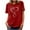 Red, variant on Womens Tops Under $5 Red Love Crew Neck Printed Short Sleeve T-Shirts Spring Blouses for Women 2024 XL