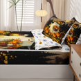 thumbnail image 5 of Manfei Spooky Halloween Ghosts Zipper Twin Comforter Sets with Fitted Sheet and 2 Pillowcases,Pumpkin Lantern Zipper Bedding Set,Black,Halloween Reversible,4pcs, 5 of 8