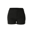 thumbnail image 1 of Made by Olivia Women's Solid Cuffed Hem Mid Rise Shorts with Side Pockets, 1 of 5