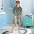 thumbnail image 5 of FORMRS Niños Bathrobe Unisex Hooded Robe Soft Plush Pajamas Sleepwear, Size 2-3T, Retro Forest, 5 of 7