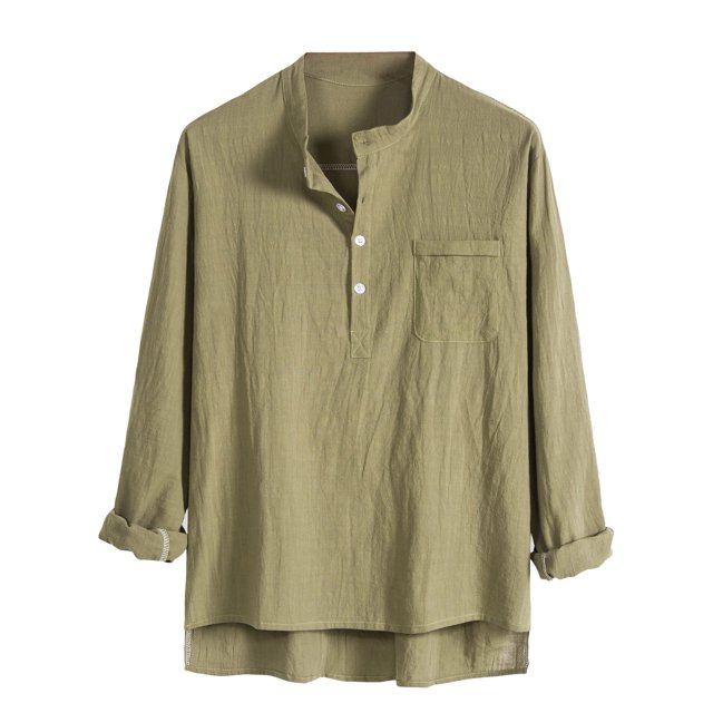 TIHLMK Chemise Décontractée Ajustée pour Hommes à Manches Longues avec Poche