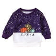 thumbnail image 1 of Gibobby Tirantes Para&nbsp;Camisa Camiseta larga con estampado de de calabaza de Halloween para bebés recién nacidos, niños y niñas （Morado， 12-18 Meses), 1 of 5