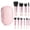 A-Pink, variant on Livhil 10pcs Portable Travel Makeup Brush Set, Function Mini Makeup Brushes with Pouch(Pink)