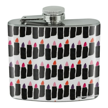 

Painterly Lipstick Stainless Steel 5oz Hip Drink Kidney Flask