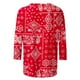 thumbnail image 5 of Fiudx Tops para Mujer Blusa Suelta Estampada con Cuello Redondo y Manga 3/4 para Mujer, 5 of 5